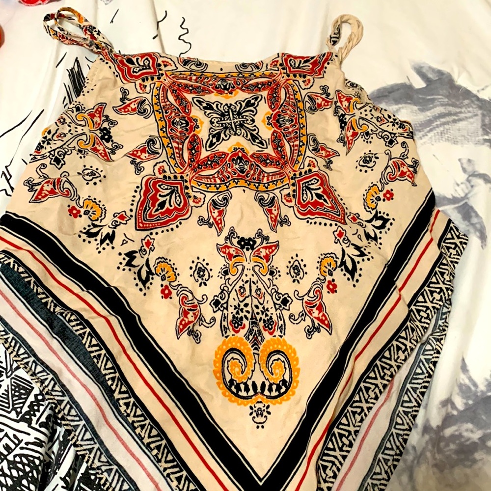 cute bandanna cropped tank